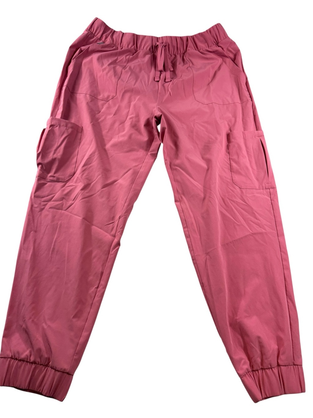 Hanes comfort fit women's Rose Pink Scrubs Cargo Jogger Pants-size XL